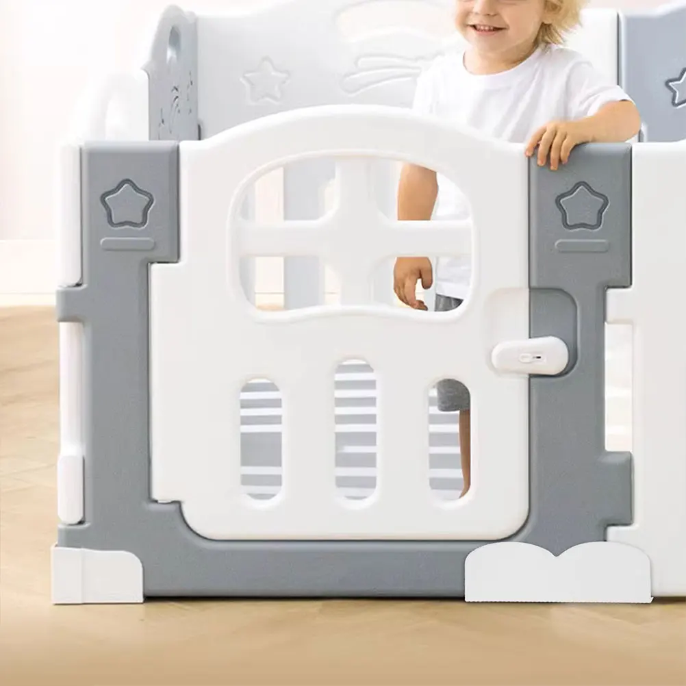 

4 Pcs Small Playpen Base Stabilizer Fence Clip Non-slip Floor Fixing Base Baby Safety Plastic Household Retainer