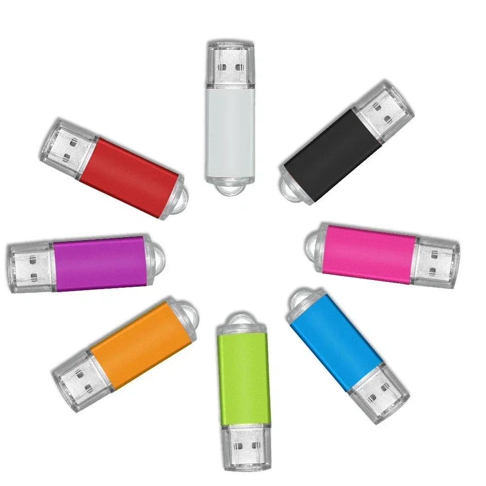 100개/묶음 무료 로고 금속 USB 플래시 드라이브 128GB 64GB 32GB 8GB 4GB 메모리 플래시 USB 스틱 펜 드라이브 128MB 512MB 펜드라이브 2.0