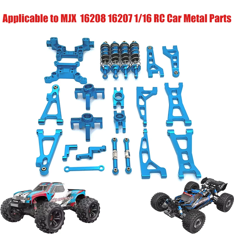 MJX Hyper Go 16207 16208 16209 RC coche copa de dirección de Metal juego de brazo oscilante superior e inferior soporte de torre de choque cuerpo post piezas de mejora