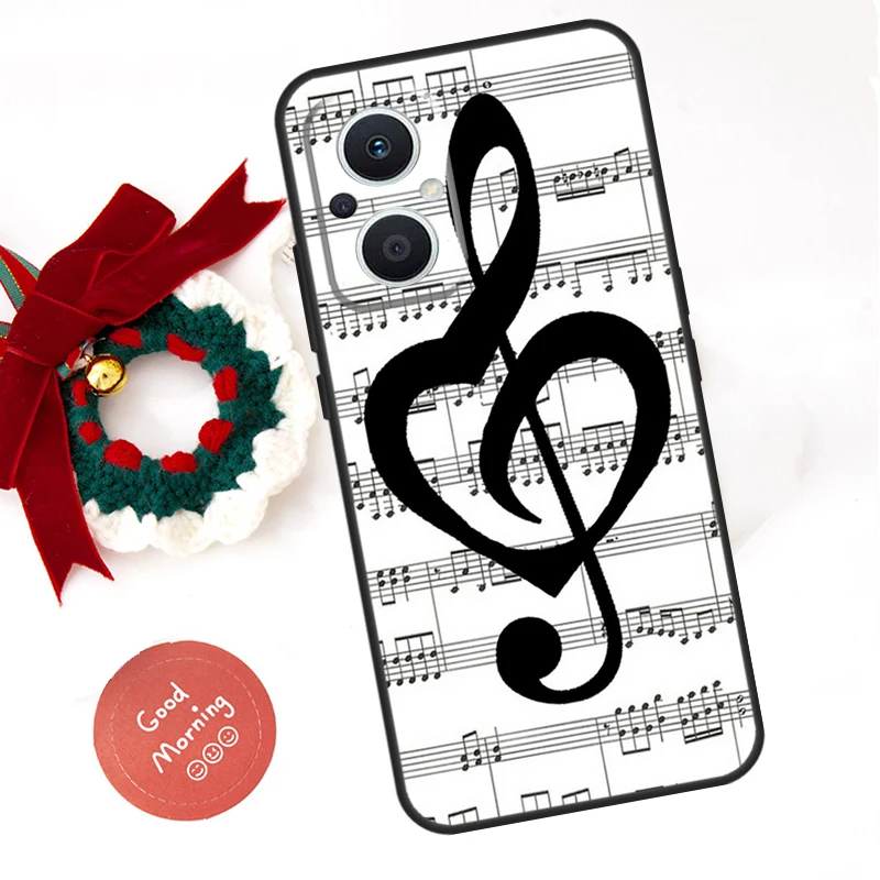 Music Note Musical Treble Clef Case For OPPO Reno 8T 4Z 5Z 11F 10 11 Pro 5 6 7 8 Lite OPPO Find X2 X3 X6 Pro X5 Lite Cover