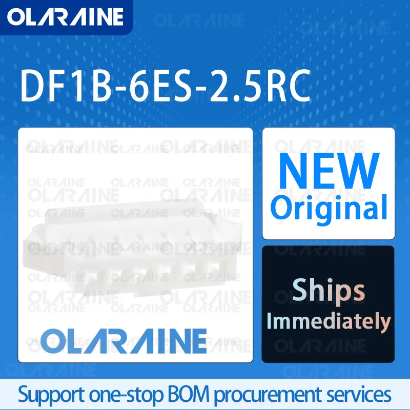 

50/200/500Pcs DF1B-6ES-2.5RC 100% brand new originalIntegrated tube and wire shell6 Position