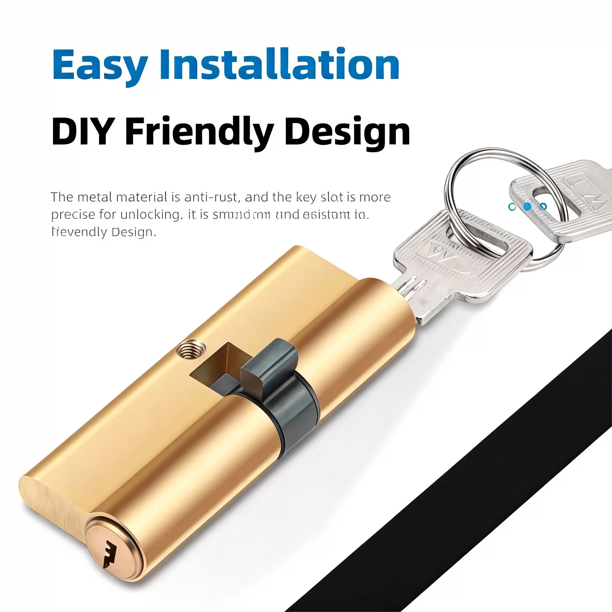 

Замок для входной двери, противоугонный медный ключ, железная дверь, старый цилиндр замка AB, медный противоугонный цилиндр дверного замка, общий дверной замок