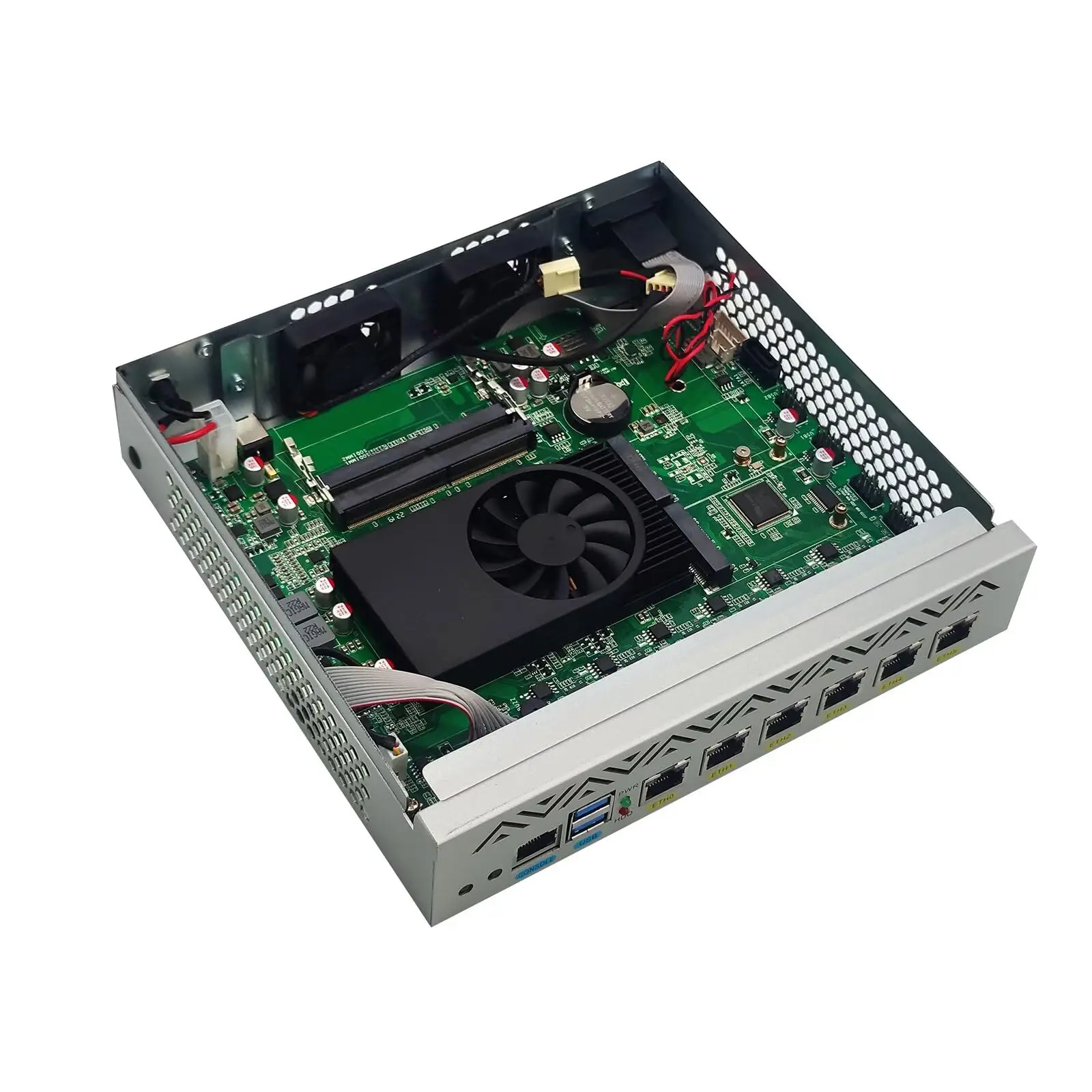 MNBOXCONET 1U Aparato firewall de 9 pulgadas con montaje en rack I5 1135G7, hardware para PC enrutador, AES-NI, 6 x 2,5 GbE I-225V LAN, OPNsense