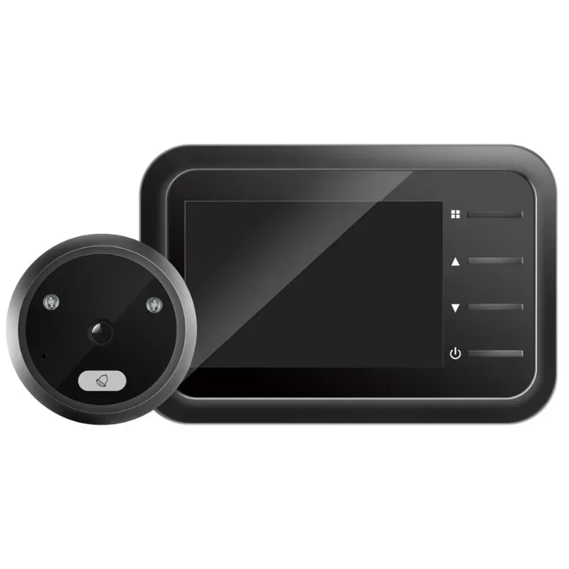 Campanello video intelligente da 2,4 pollici, registrazione automatica, visione notturna IR HD, anello elettronico, visore spioncino domestico