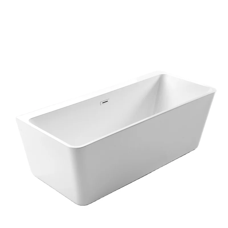 2023 Sale Chinese Factories High Quality Rectangle Whirlpool Freestanding Acrylic Bathtub