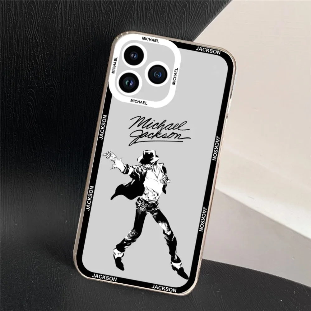 Michael Jackson Legendary Singer Phone Case For Samsung S20 S21 S22 S23 ULTRA PLUS LITE Transparent Shell