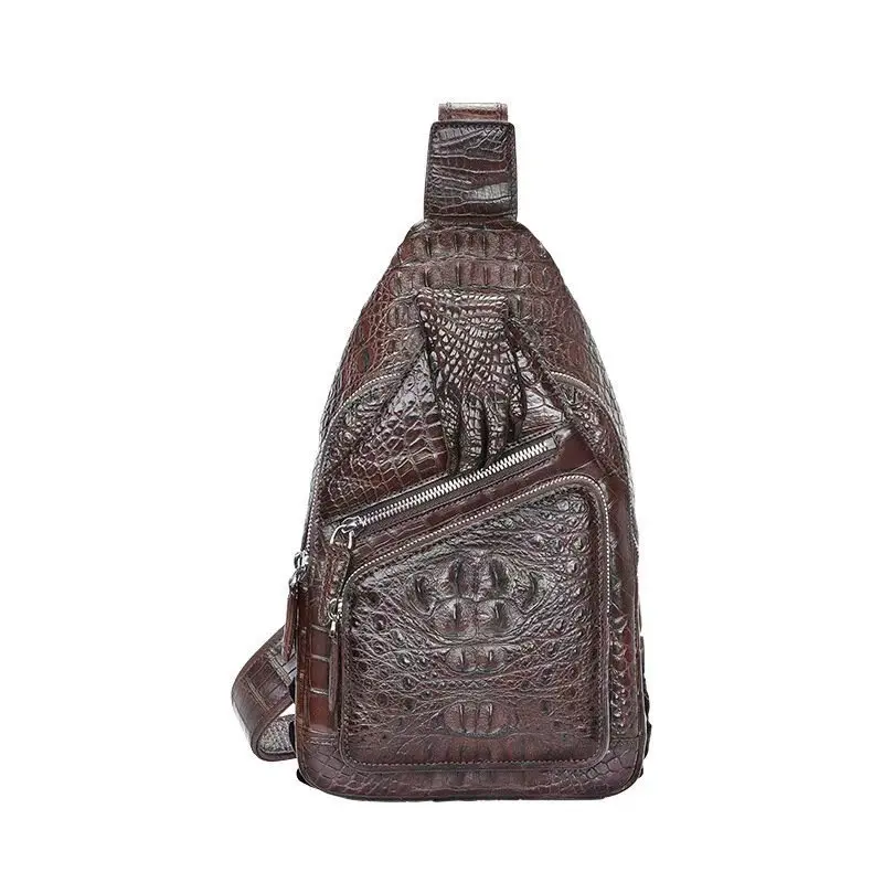 

2025 Natural crocodile skin men handbag,shoulder bag travel bag PDD014