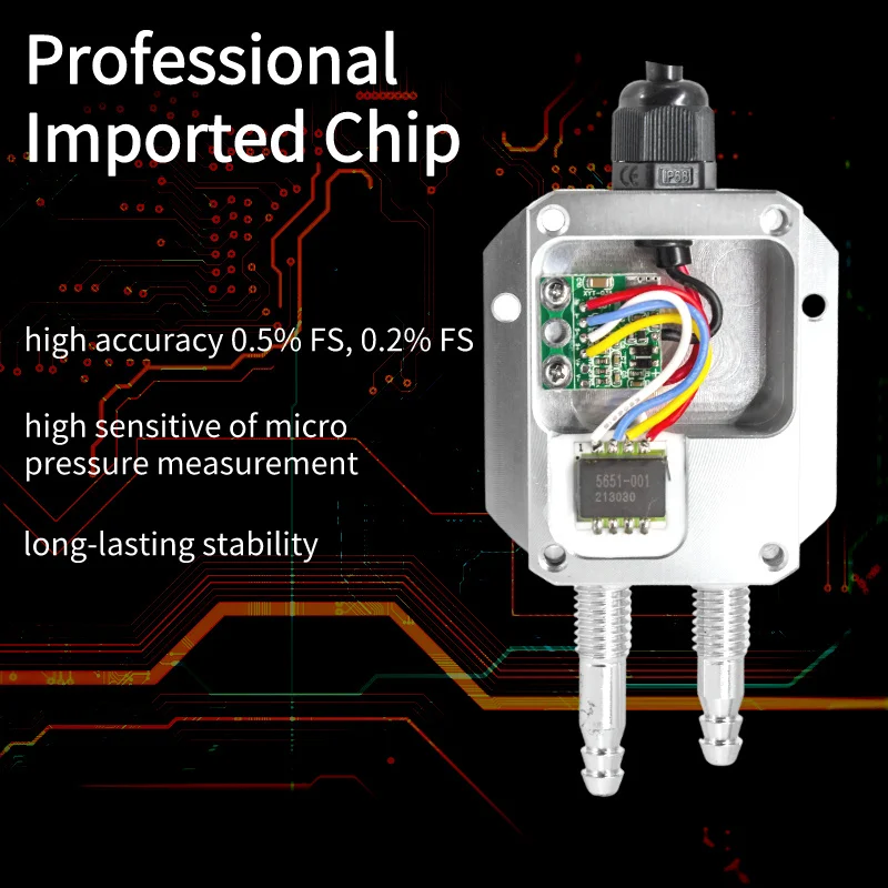 Imagem -03 - Micro Transmissor da Pressão Diferencial do ar 20ma 10kpa10kpa Gás do Vento M10 Pneumático