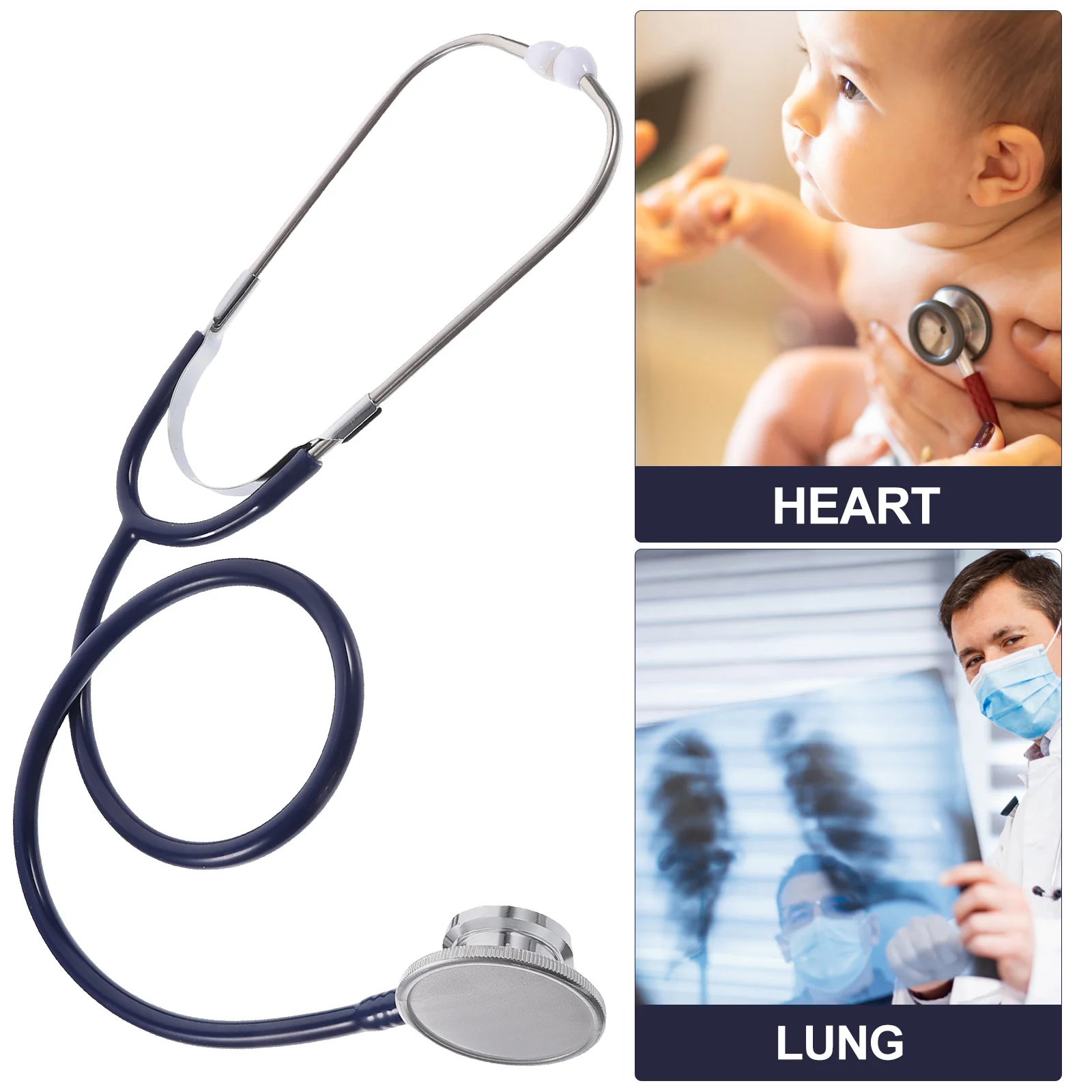 Dual Stethoscope Portable Medical Tool Double Sided Device For Auscultation Examination Hospital Clinic Equipment Tool