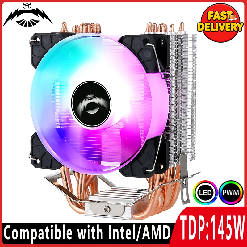 

Радиатор башенного типа, процессор с воздушным охлаждением 2011, кулер, вентилятор, бесшумный процессор, 2/4/6, тепловая трубка, совместимый с LGA115x1200, 1700 i5 i7 x79 x99 AMD