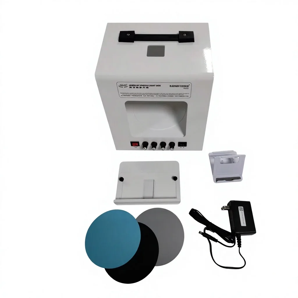 Portable Photo Studio Soft Box With Rotating Turntable Jewelry Video   Photography Display Box