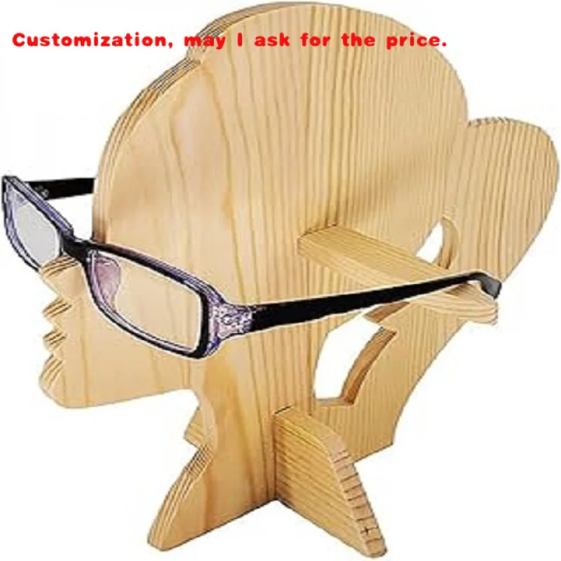 custom.Wooden Sunglasses Display Stand Spectacle Frame Props Bracket Woman Man Glasses Display Shelf