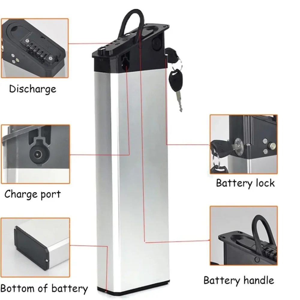 48V/52V 17,5Ah faltbarer Li-Ionen-Akku – Ersatz für den neuen Engwe Engine X/EP2 Pro, mit Ladegerät, kompatibel mit 1000W-250W Motor