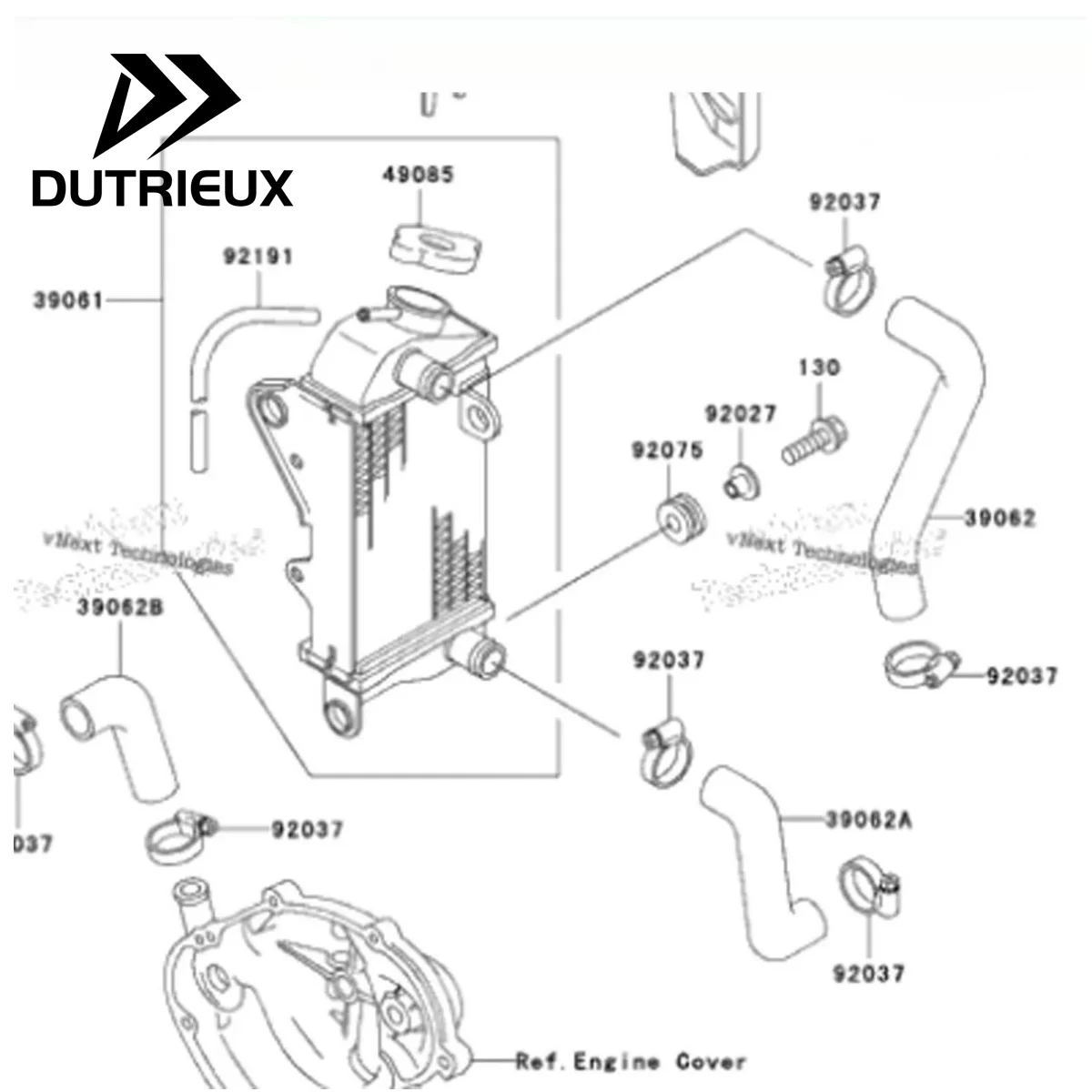 

For Kawasaki KX 60 Suzuki RM 60 1985-2003 Silicone Radiator Coolant Hose