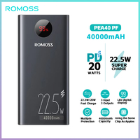 40000mAh  PD 22.5W ROMOSS Power Bank External Battery Fast Charge USB C Powerful Portable Powerbank for Laptop Xiaomi 13 iPhone