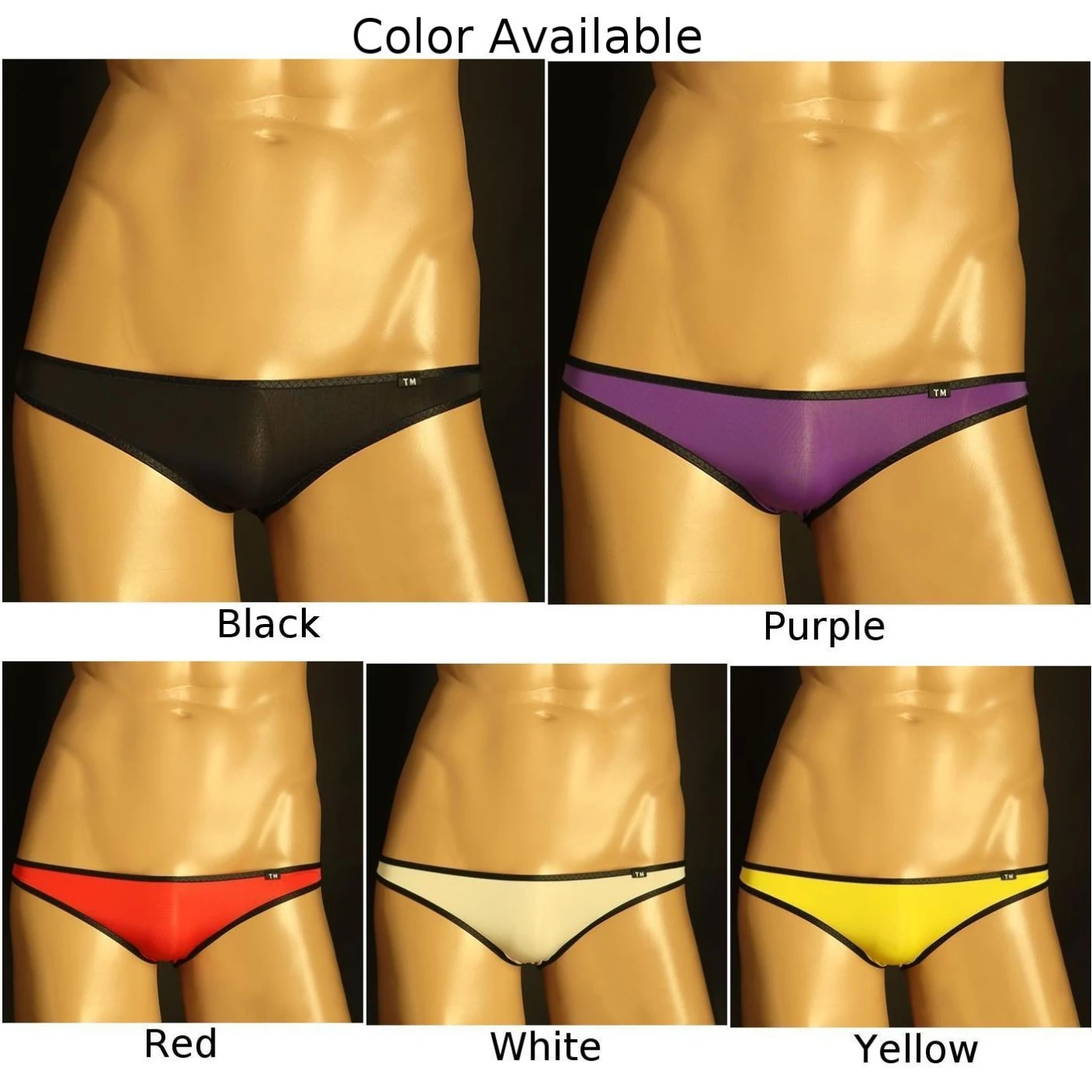 Mens Elastic Briefs Sexy Ice Silk Pouch Panties Convex Pouch Underpants Lingerie Gay Underwear Low Rise Breathable Brief