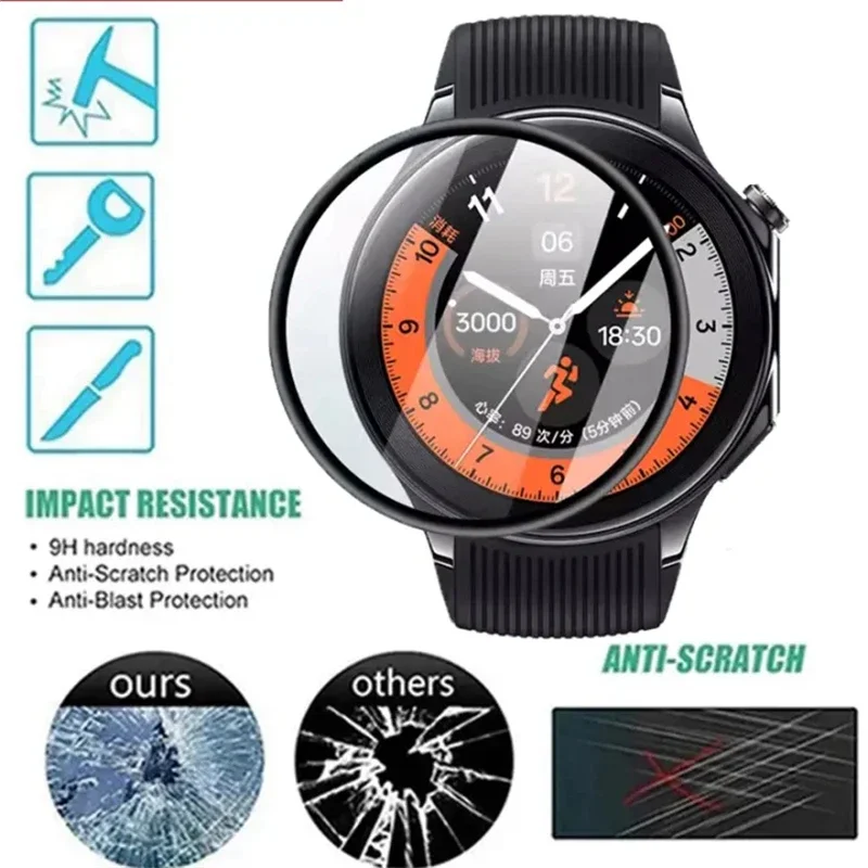 3Pcs Soft Tempered Glass For OPPO Watch X Smart Watch Screen Film For OPPO Watch X Anti-scratch Screen Protector Accessories