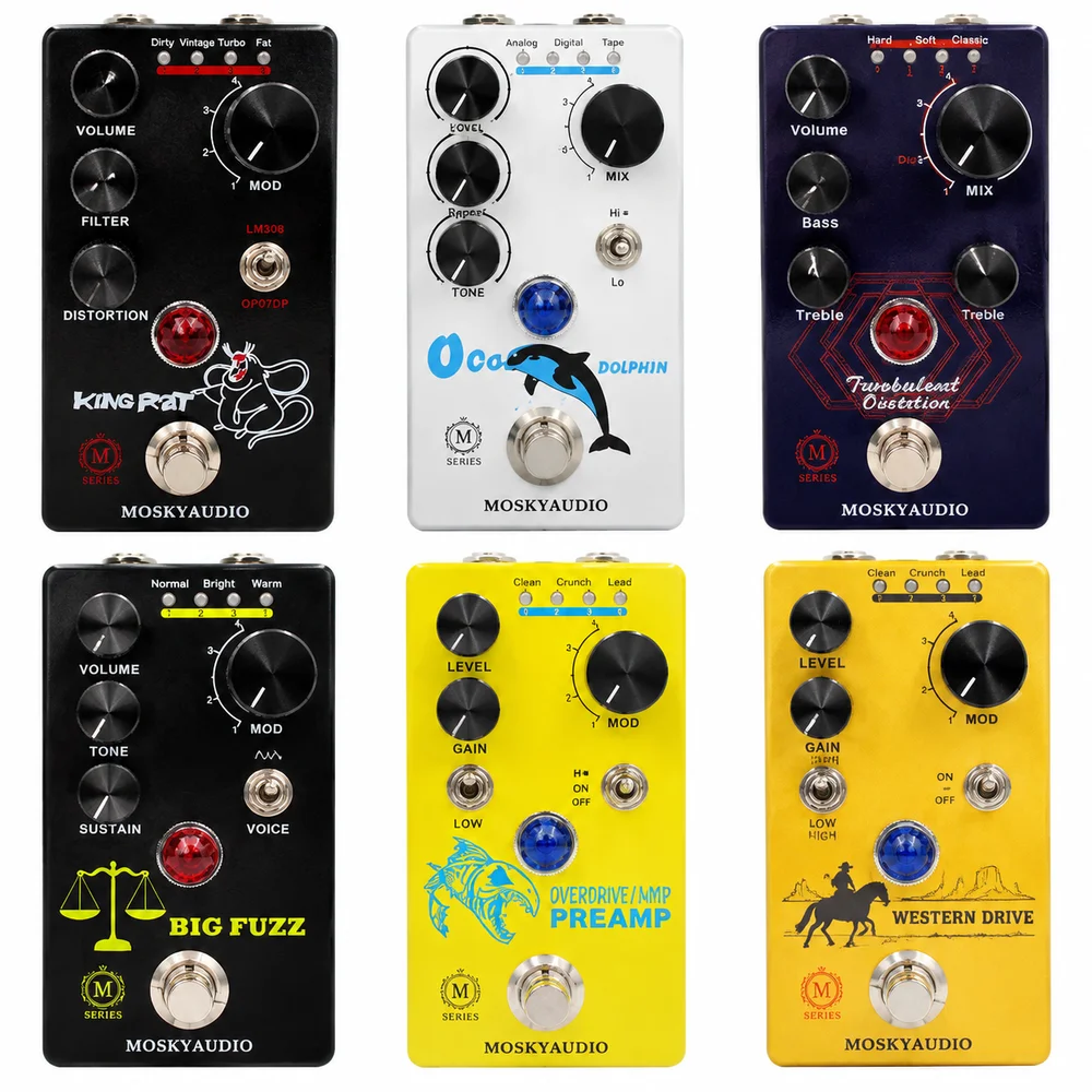 Moskyaudio King Rat Distortion Guitar Effect Pedal Full Metal Shell True Bypass Musical Instrument Accessory For Guitar Players