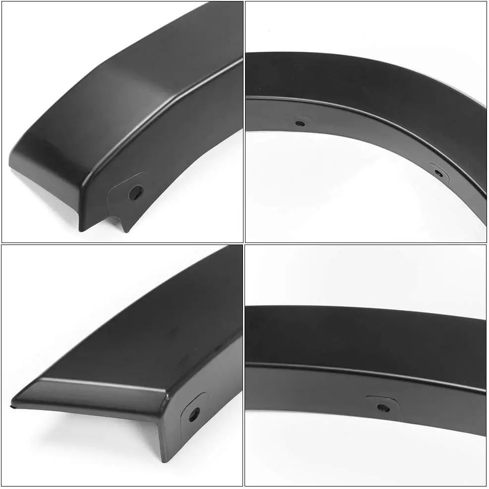 Wheel Arch Flares Mud Guard 2019-2024 Wheel Arch Flares for Dodge Ram 1500 4Pcs Smooth Matte Black Wheel Arch Molding Trim Set