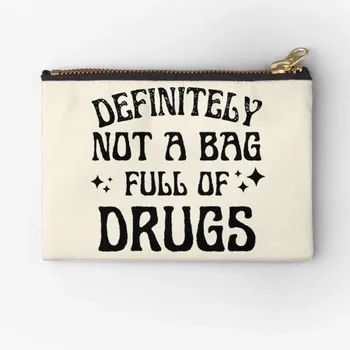 No es una bolsa llena de drogas, bolsa con cremallera, embalaje de monedas, calcetines, billetera pequeña, almacenamiento de bolsillo, llave de dinero puro, hombres y mujeres