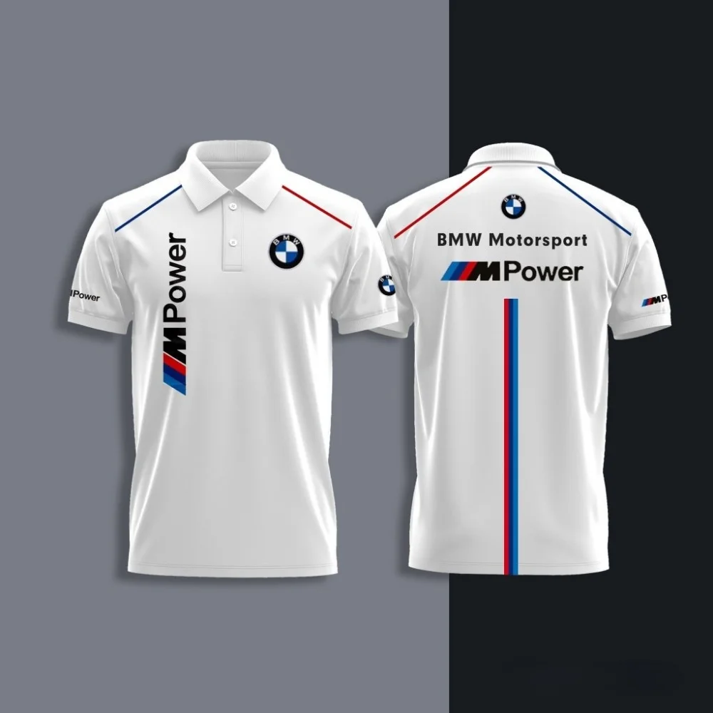 

BMW Motorsport Motorcycle Ride T-shirt Racing Team Summer Quick Drying Breathable Polo Shirt Lapel Buttons for Auto Motorrad