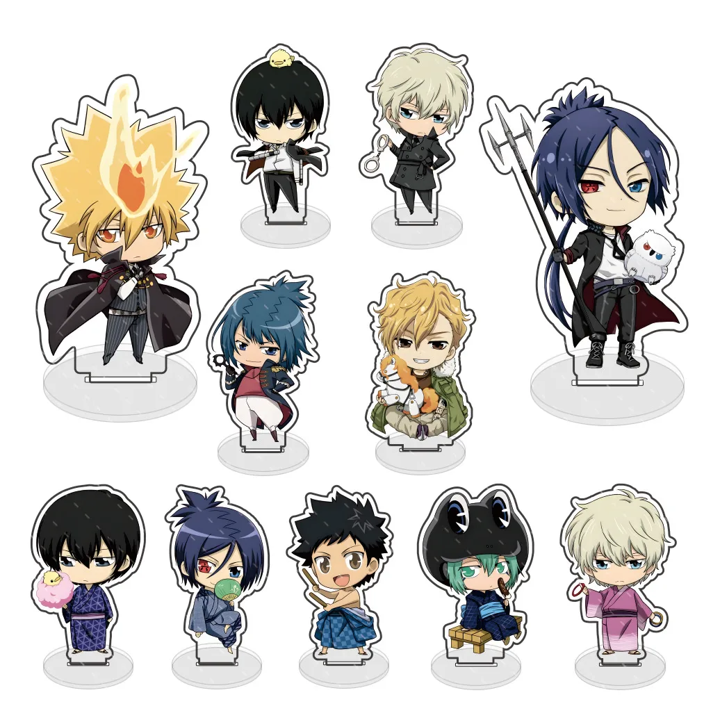Anime katekyo hitman reborn 10cm acrílico suporte modelo figuras sawada tsunayoshi gokudera hayato cosplay decoração de mesa modelo presentes