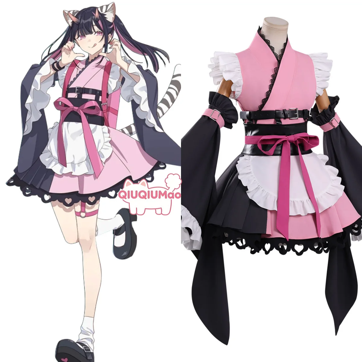 

Super Dimension Princess Kaguya Cosplay Costume Anime Noi Komazawa Role Playing Outfit Headwear Tails Set for Women Comic Con