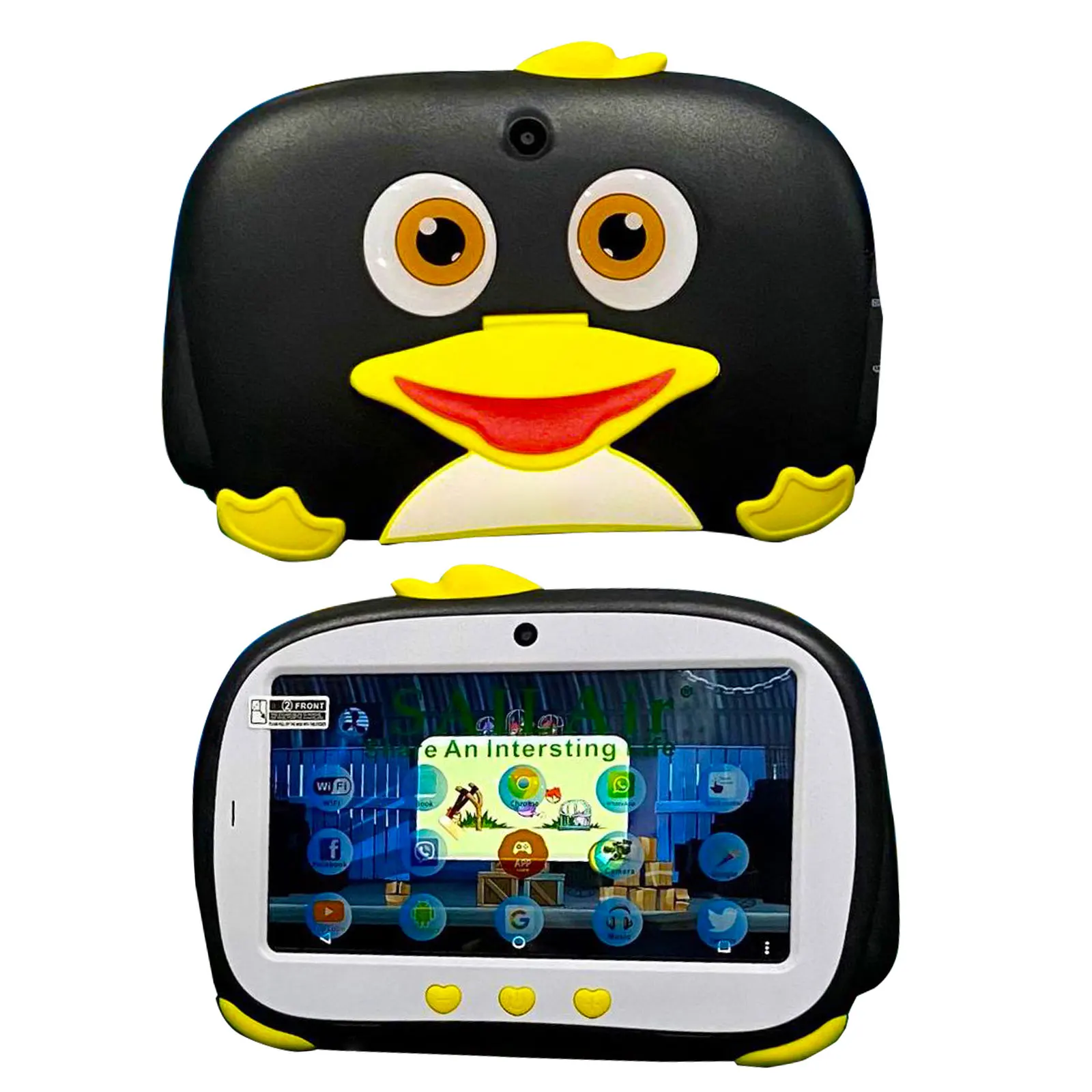 7 Inch Android 13 Kid Tablet 4Gb 256Gb Quad Core Wifi Google Play Kinderen Leren Tablet Pc Voor Kinderen In Hebreeuws Kids-Proof Case