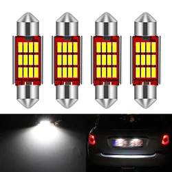 4PCS Canbus LED 꽃줄 C5W 자동차 번호판 전구 화이트 BMW 미니 R50 R52 R53 R56 R57 R58 R59 번호판 라이트 램프