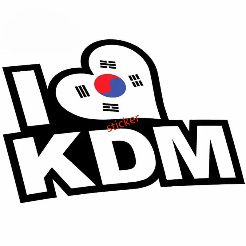 

Car Sticker I Heart Kdm Funny Flag Motorcycle Car Decal Waterproof Decal Windows Decoration