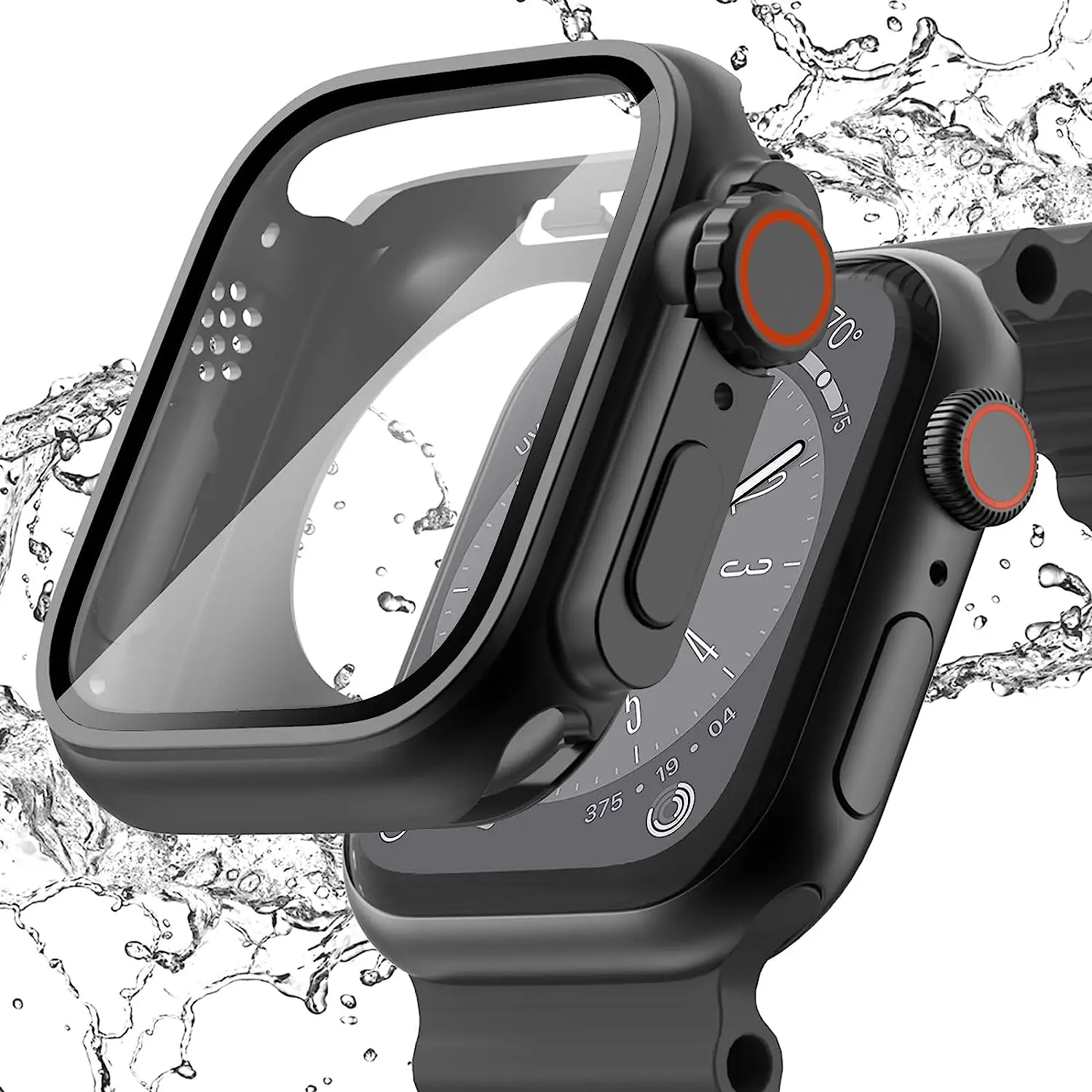 360 Full Waterproof Case for Apple Watch 45mm 41mm Protector Glass IWatch Series 8 7 4 5 6 Se 44mm 40mm Upgrade Change To Ultra