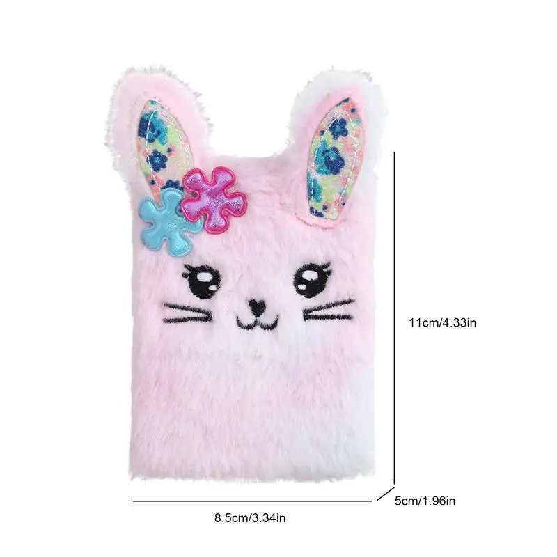 Дневник в виде кролика для девочек, плюшевый детский дневник, записная книжка, супер милый мягкий светящийся секретный журнал на Рождество, день рождения, новый год