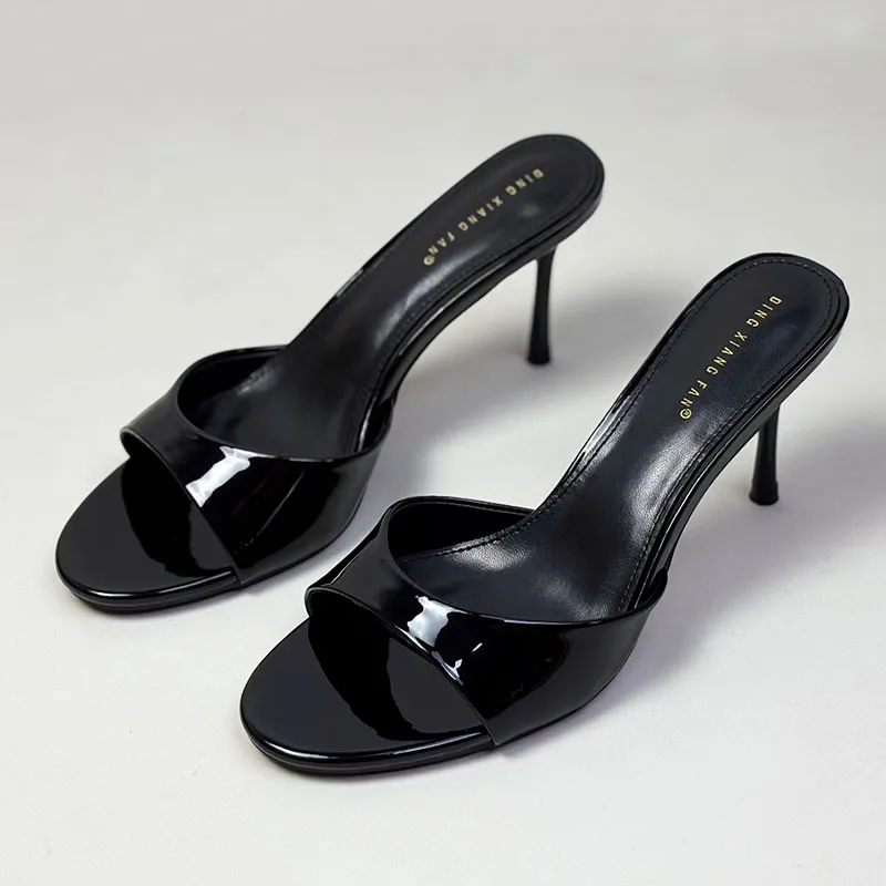 Slip On Ladies Stiletto Heels Shoes New In Summer Spring Luxury Female Slides Footwear Fashion Round Toe Women Heels Pumps Shoes