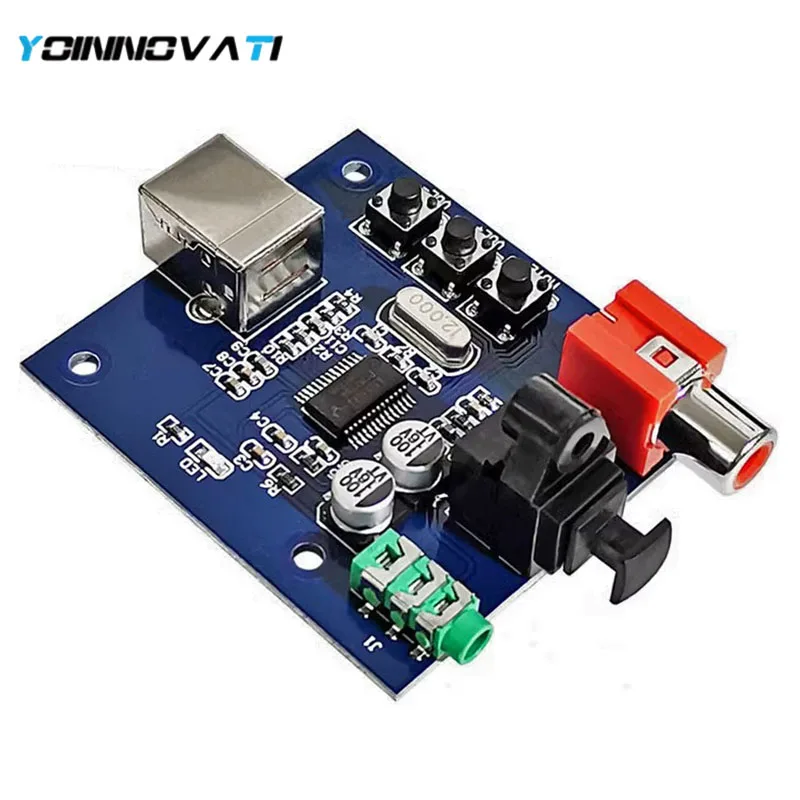 YT PCM2704 USB Audio DAC Board – Coaxial / Fiber Optic Output, Hi-Res Hi-Fi Sound Card Decoder, Audiophile Grade