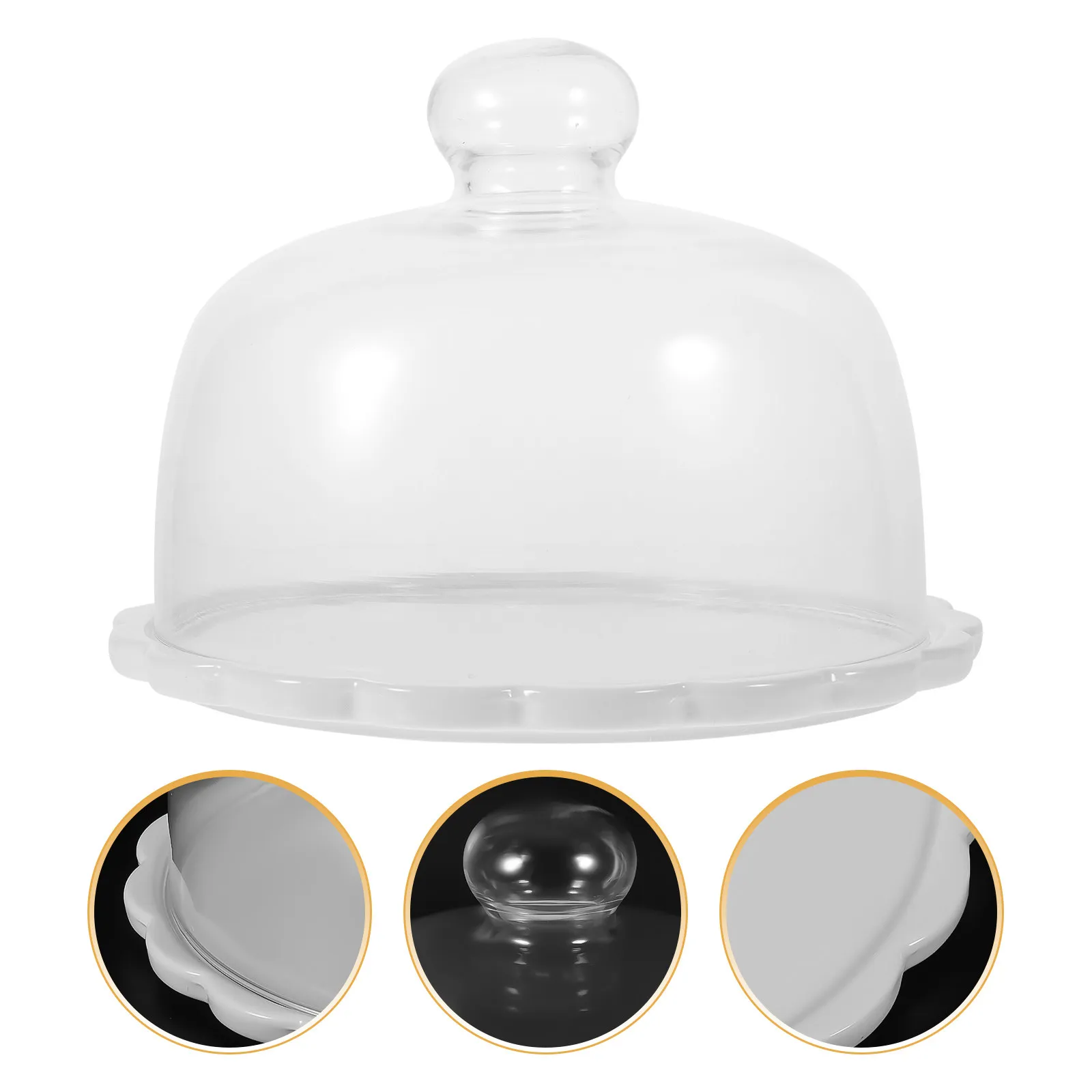 

Стеклянная крышка для торта, безопасная для пищевых продуктов, без BPA, без свинца, прозрачная, для сохранения свежести десертов, кексов, хлеба, фруктов, для хранения и демонстрации