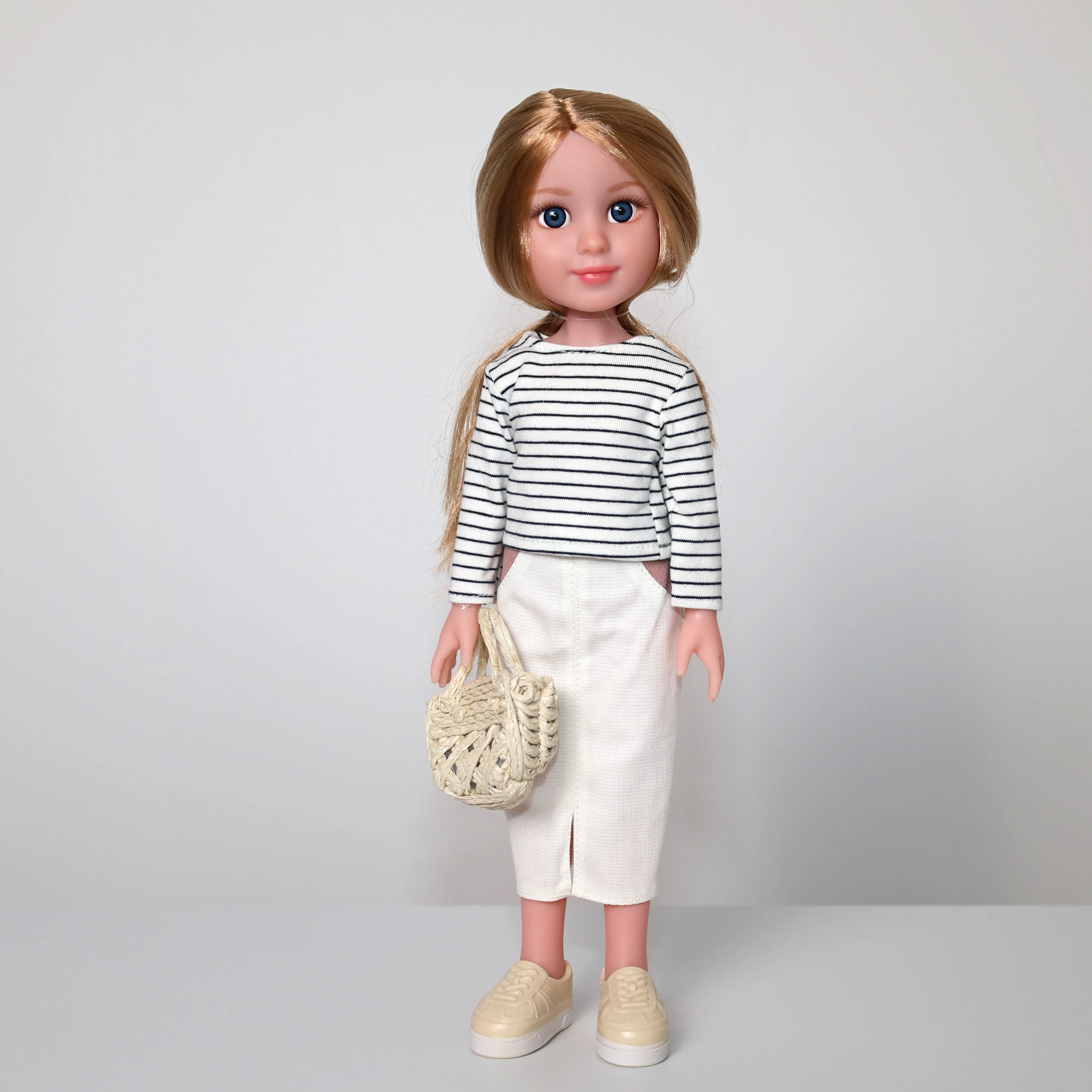 14 Inch Doll Toys for Girls,Moveable Figures Dolls with Bags,Dress-up Toys,Birthday Gifts for Kids