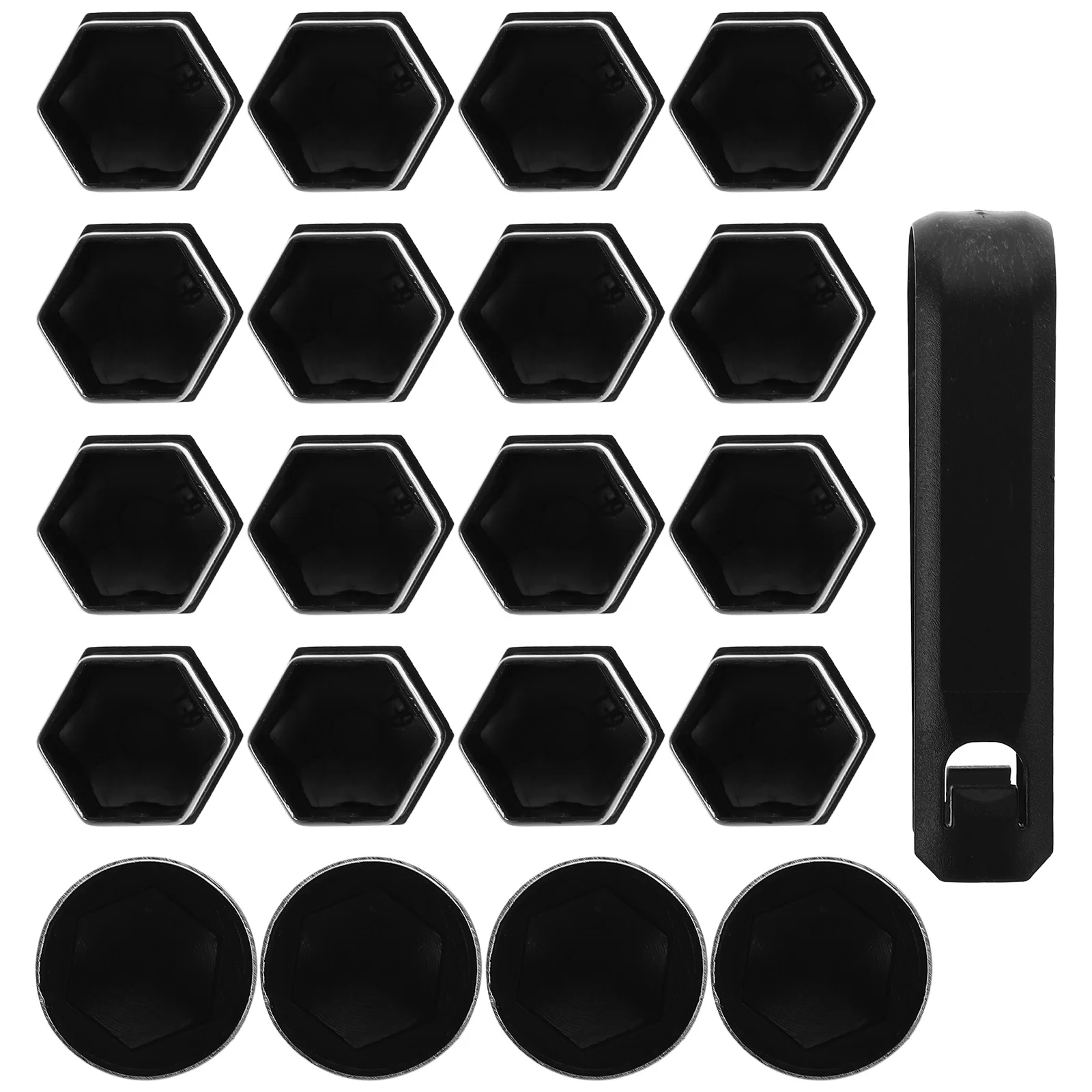 

1Set Black Anti Theft Wheel Hub Covers for A3 A5 Q3 Q4 A6 Screw Cap Protectors Stylish Auto Door Protection Strip Lug