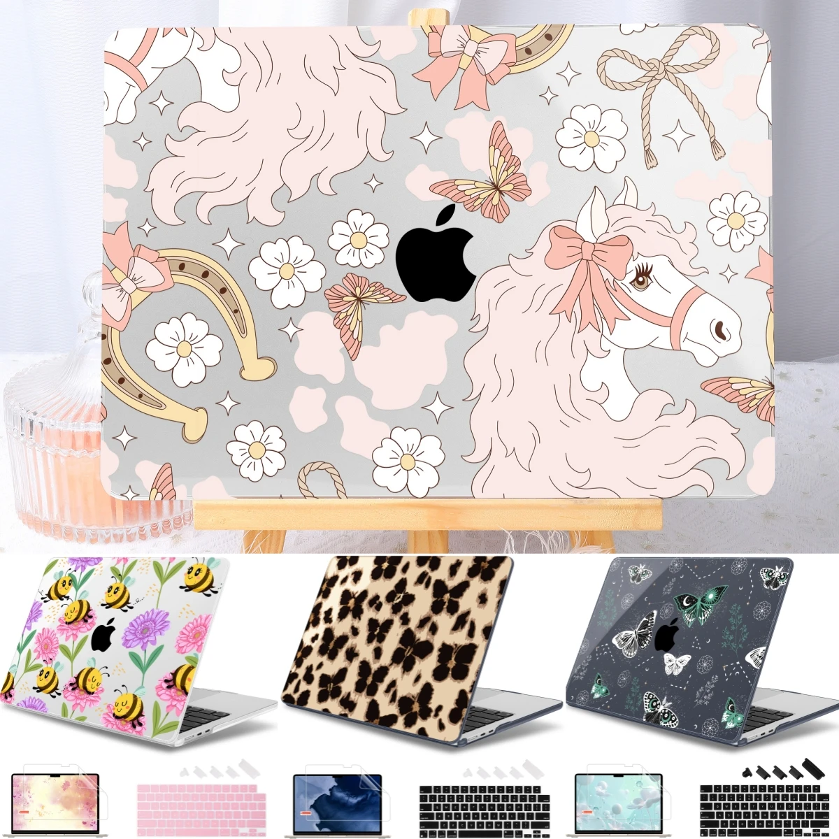 

Boho Floral hard plastic case for MacBook case 2025 M4 A3240 Pro14 16 inch A3112 A3401 Air13 15 M3 A3113 A3114 A2681 M2 M1 A2337