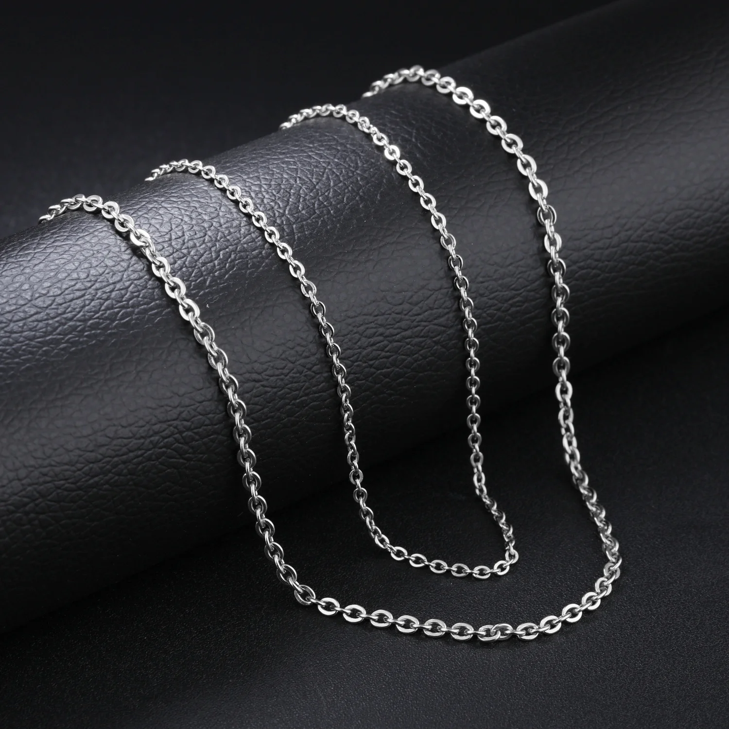 1Pc 1.2mm-4mm Stainless Steel Link Chain DIY Necklaces Jewelry Making 40cm -90cm Chain with Lobster Clasp
