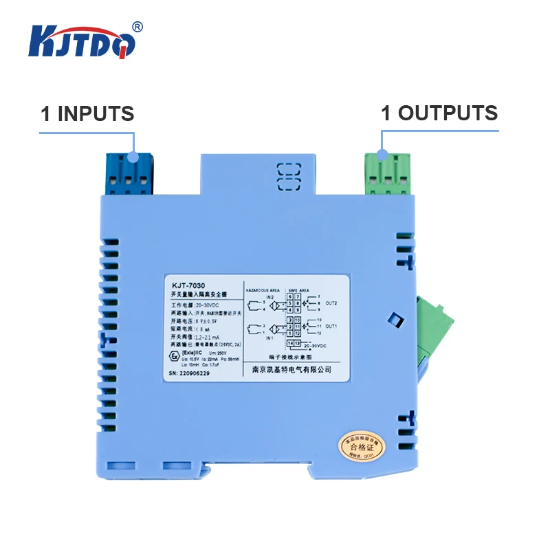 KJT Factory Supply Namur NPN PNP Explosion-proof Proximity Switch Isolation Safety Barrier