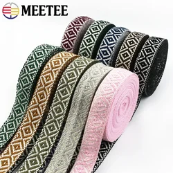 2/4/8Meters 25mm Jacquard Webbing Ethnic Ribbon for Backpack Shoulder Strap Bag Decor Band Clothes Tape DIY Sewing Accessories