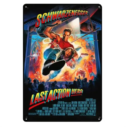 Last Action Hero arnold schwarzenegger Movie Metal Poster Tin Sign 20x30cm