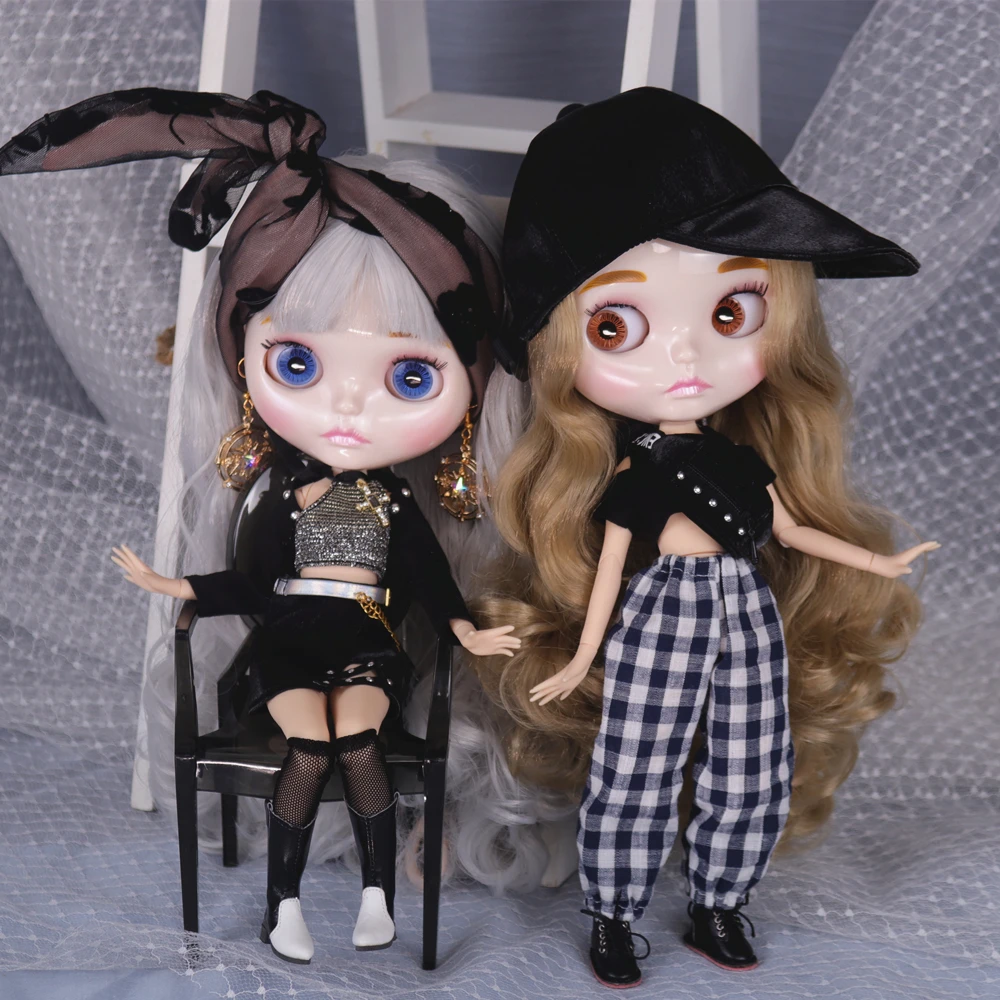 ICY DBS Blyth Doll Rzeźbione usta Twarz Biała skóra Wspólne ciało 1/6 BJD Cena specjalna OB24 Zabawka Prezent