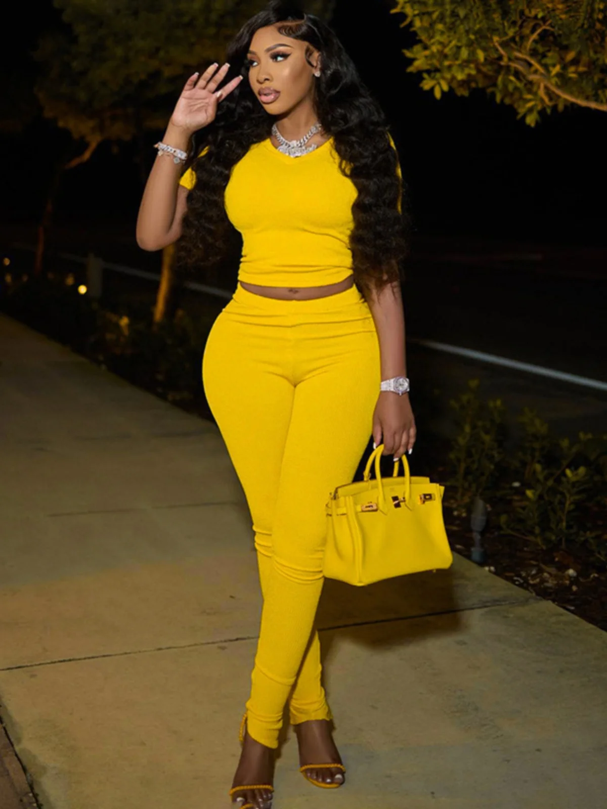 

Сексуальные облегающие длинные брюки, повседневный комплект, женский модный ансамбль, облегающая одежда, длинные брюки, универсальный наряд для различных случаев