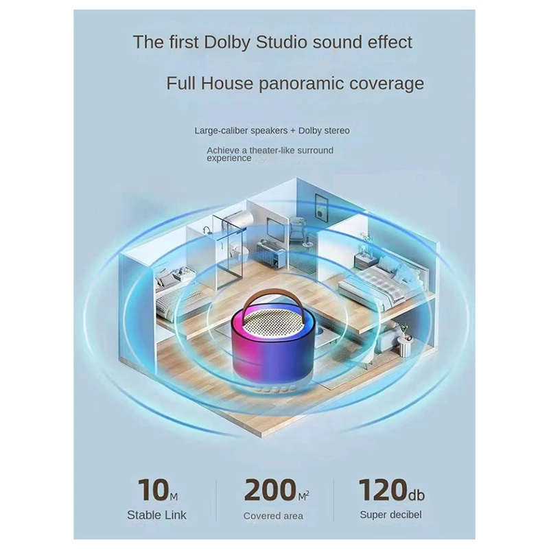 BNVN-미니 노래방 기계, 무선 마이크 2 개, 휴대용 블루투스 스피커