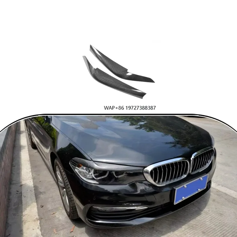 

Car Carbon Fiber G30 Headlight Eyebrows for G31 G38 F90 M5 Sedan 2017-2018