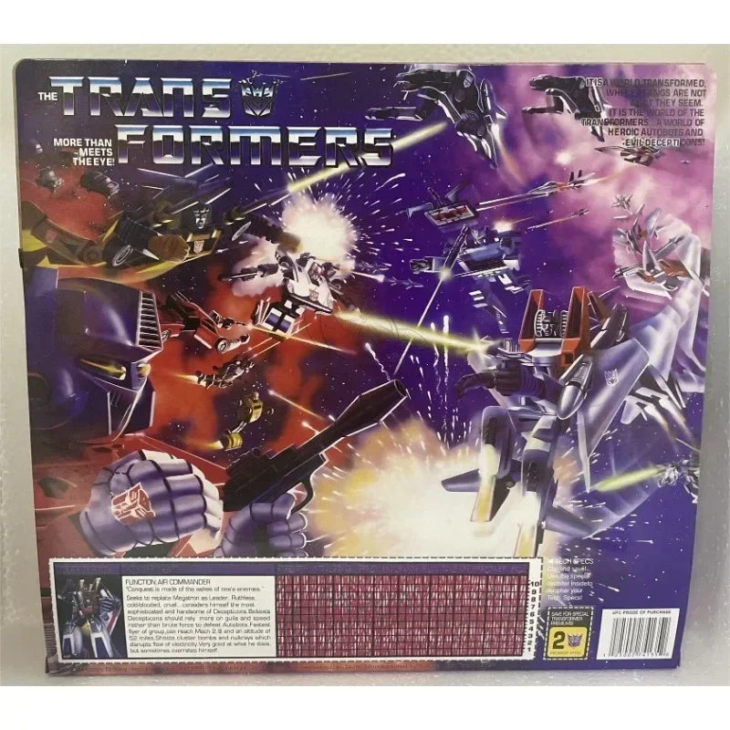 متوفر في المخزون ألعاب المحولات النسخة الأمريكية G1 84-86 KO Starscream نموذج روبوت مجموعة لعبة شخصيات الحركة هدية هواية