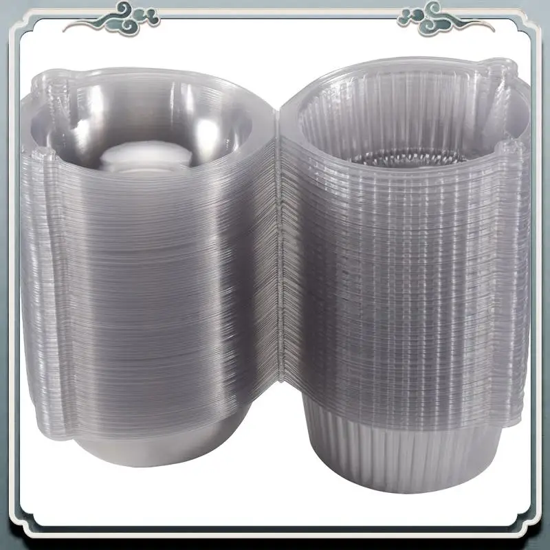 100 Pieces Of Transparent Plastic Single Cupcake Cake Box Muffin Dome Holder Box Top-Rated