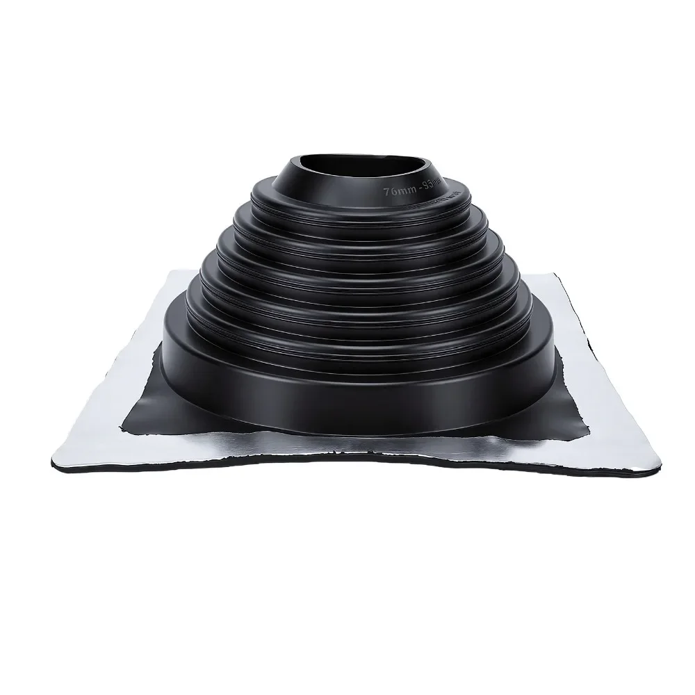 Rubber Material Roof Pipe Flashing Square Base Epdm Material Chimney Pipe Boot Pipe 2-3/4