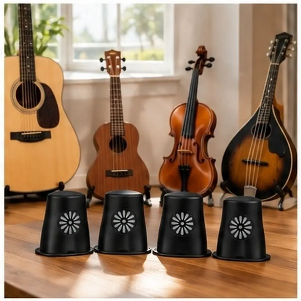 4Pcs Acoustic Guitar Humidifier Sound Hole Cover Type Prevent Cracking Ensure Wood Integrity Guitar Body Moisture Control Tool